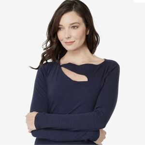 Sundry Black Drape Cutout Dress